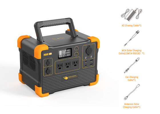 قیمت خوب AC/DC/USB خروجی LiFePO4 باتری لیتیوم ژنراتور خورشیدی 1200W inverter موج سینوس خالص آنلاین