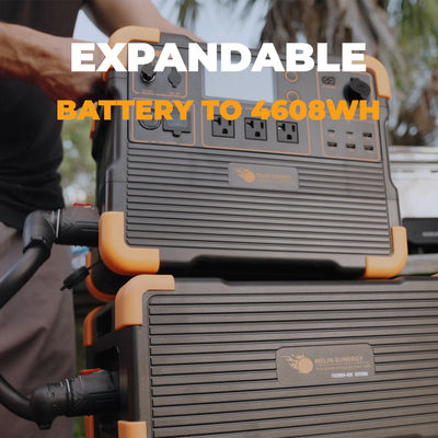 قیمت خوب ژنراتور خورشیدی UPS 2200 واتی با باتری 1536 وات ساعتی LiFePO4، ورودی خورشیدی 600 واتی و طراحی سبک وزن 18 کیلوگرمی آنلاین