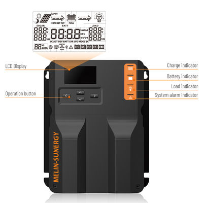 سیاه 40 آمپر MPPT کنترل کننده شارژ خورشیدی 12 ولت 24 ولت خنک کننده طبیعی