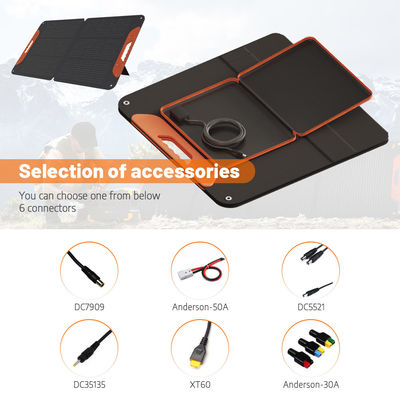 پنل های خورشیدی تاشو قابل حمل 120 واتی با 3 سال گارانتی و خروجی 6 آمپر برای کمپینگ و RV