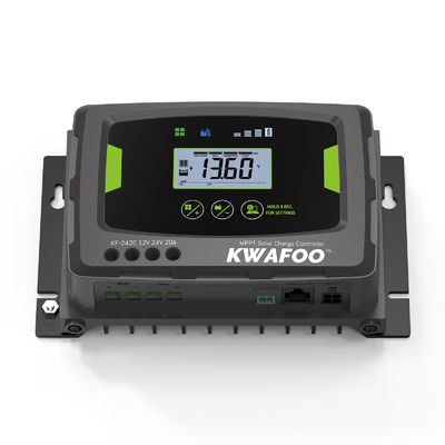 کنترل کننده شارژ خورشیدی 20a mppt 12v 24v برای باتری lifepo4