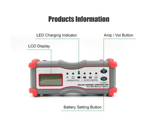 قیمت خوب شارژ کنترلر خورشیدی دیجیتال PWM سیستم خورشیدی 5 مرحله ای 600 وات IP65 آنلاین