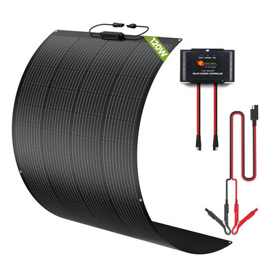 قیمت خوب کیت پنل های خورشیدی RV سبک وزن 100 واتی 120 واتی برای سیستم 12 ولتی برای موتورخانه با کنترلر شارژ هوشمند ضد آب IP65 برای باتری های اسید سرب و لیتیوم آنلاین